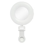 S-3 con specchietto per il trucco, clip per telefono, selfie, vlogging, illuminazione di bellezza, luce di riempimento ad anello LED.