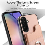 Portafoglio multi-carta con anelli in tessuto twill, custodia per telefono in pelle vegana, For Galaxy S26+ 5G, For Galaxy S26 Ultra 5G, For Galaxy S26 5G