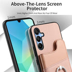 Portafoglio multi-carta con anelli in tessuto twill, custodia per telefono in pelle vegana, For Galaxy A17, For Galaxy A07, For Galaxy A16