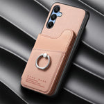 Portafoglio multi-carta con anelli in tessuto twill, custodia per telefono in pelle vegana, For Galaxy A15