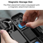 Scatola portaoggetti rigida progettata con scomparto per filtro e slot per scheda SD., For DJI Osmo Pocket 4 / 3