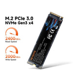 SSD HEYGATE H2000 PCIe 3.0 NVMe 2400MB/s in lettura 3D NAND M.2 2280, 256G, 512G