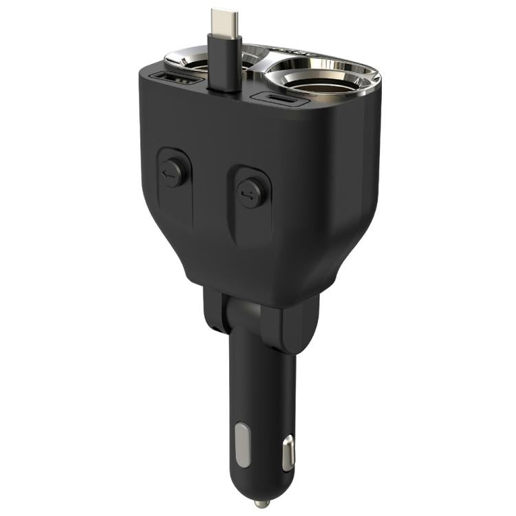 Caricabatterie da auto multiporta GE12 con display di tensione e interruttore indipendente, 120 W, con presa accendisigari., GE12