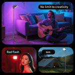 K12 RGB LED Fill Light 118 Beads 10W Magnetic Portable Photography Light with Diffuser