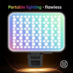 K12 RGB LED Fill Light 118 Beads 10W Magnetic Portable Photography Light with Diffuser