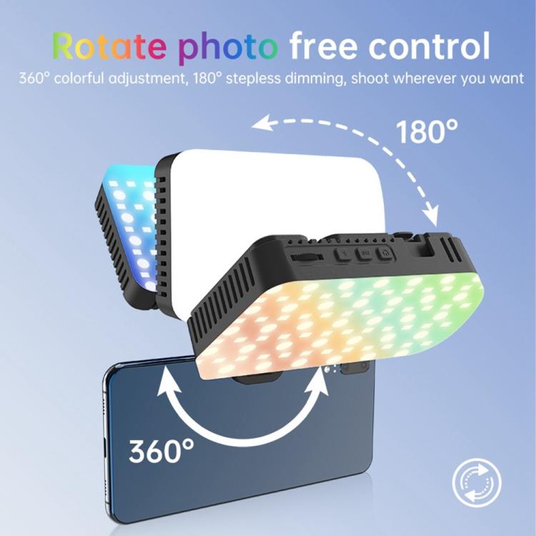K12 RGB LED Fill Light 118 Beads 10W Magnetic Portable Photography Light with Diffuser