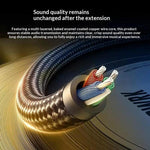 UGREEN AV124-10784 Gold-Plated 3.5mm Male to Female AUX Audio Extension Cable, Length: 2M, 3.5mm Male to 3.5mm Female Black