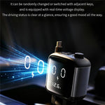 Caricabatterie da auto GE16 da 65 W PD con cavo Type-C retrattile, display della tensione e grafica a cartoni animati., GE16