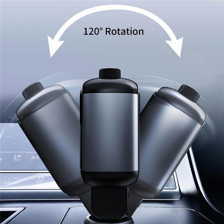 Caricabatterie da auto GE16 da 65 W PD con cavo Type-C retrattile, display della tensione e grafica a cartoni animati., GE16