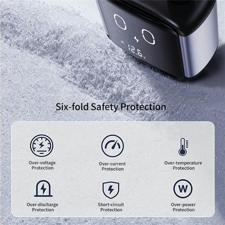 Caricabatterie da auto GE16 da 65 W PD con cavo Type-C retrattile, display della tensione e grafica a cartoni animati., GE16