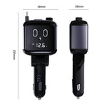 Caricabatterie da auto GE16 da 65 W PD con cavo Type-C retrattile, display della tensione e grafica a cartoni animati., GE16