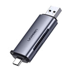 Lettore di schede SD/TF a doppio slot UGREEN CM185 Type-C e USB 3.0