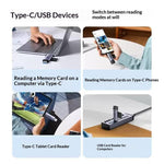 Lettore di schede SD/TF a doppio slot UGREEN CM185 Type-C e USB 3.0