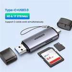 Lettore di schede SD/TF a doppio slot UGREEN CM185 Type-C e USB 3.0
