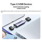 Lettore di schede SD/TF a doppio slot UGREEN CM185 Type-C e USB 3.0