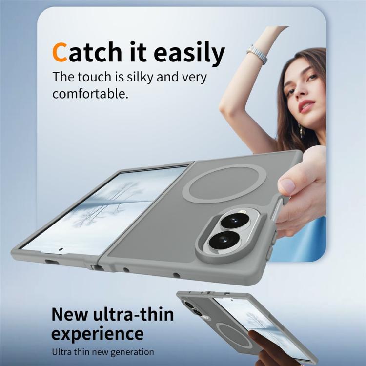 Set 5 in 1: custodia magnetica per telefono con effetto pelle, 2 pellicole protettive esterne per lo schermo + 2 pellicole protettive interne in idrogel per lo schermo., For Galaxy Z Fold8 5G