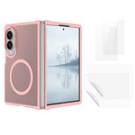 Set 5 in 1: custodia magnetica per telefono con effetto pelle, 2 pellicole protettive esterne per lo schermo + 2 pellicole protettive interne in idrogel per lo schermo., For Galaxy Z Fold8 5G