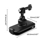 Clip magnetica a sgancio rapido regolabile a 360° per zaino, compatibile con DJI, Insta360, GoPro e altre action camera., For Action Cameras