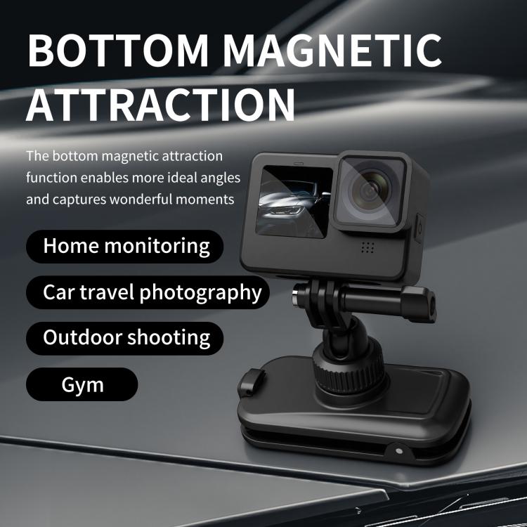 Clip magnetica a sgancio rapido regolabile a 360° per zaino, compatibile con DJI, Insta360, GoPro e altre action camera., For Action Cameras