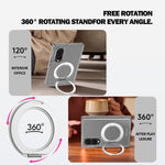 Custodia magnetica per telefono LeReach TOC Crystal Series con supporto girevole Armor., For Galaxy Z Fold8 5G