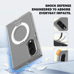 Custodia magnetica per telefono LeReach TOC Crystal Series con supporto girevole Armor., For Galaxy Z Fold8 5G