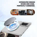 Custodia magnetica per telefono LeReach TOC Crystal Series con supporto girevole Armor., For Galaxy Z Fold8 5G