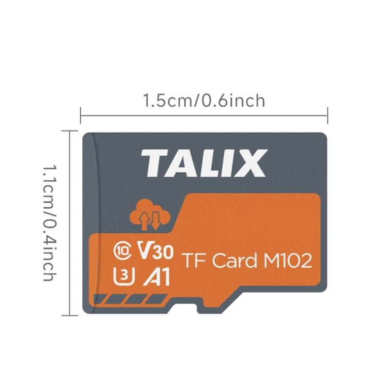 TALIX M102 TF Card U3 V30 A1 4K UHD Video Storage Memory Card, M102-32G, M102-64G, M102-128G, M102-256G, M102-512G