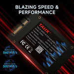 TALIX S1000 560MB/s Read Speed 3D NAND 2.5 inch SATA III Internal Solid State Drive, 128GB, 256GB, 512GB, 1TB, 2TB