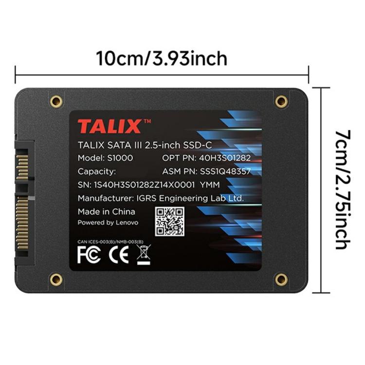 TALIX S1000 560MB/s Read Speed 3D NAND 2.5 inch SATA III Internal Solid State Drive, 128GB, 256GB, 512GB, 1TB, 2TB