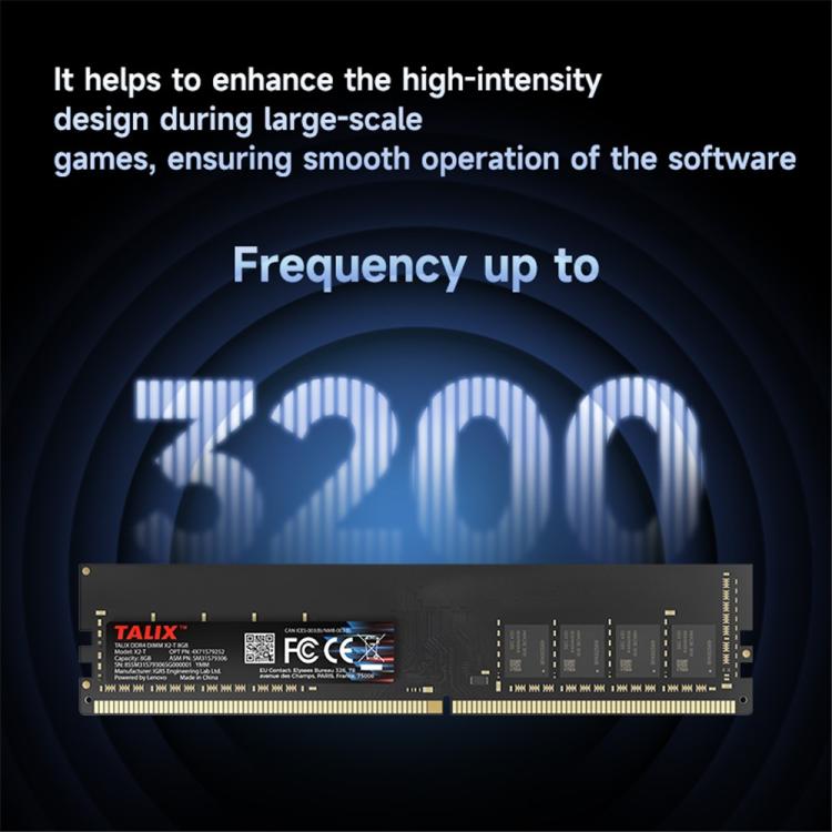 TALIX X2-T High Performance DIMM Module DDR4 3200MHz Desktop Memory, 8GB, 16GB, 32GB