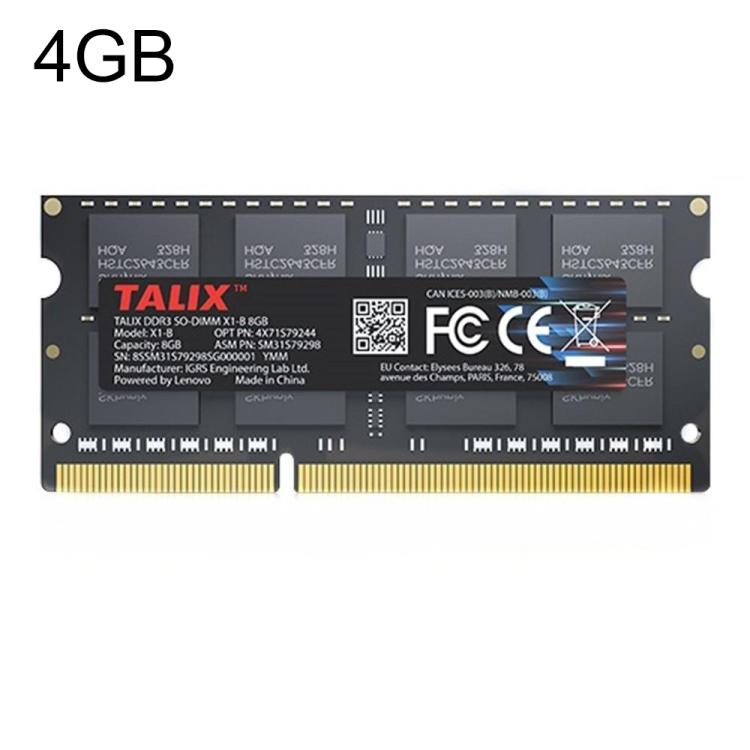 TALIX X1-B PC3-12800 SO-DIMM 204 Pin 1.5V Memory Module 1600MHz DDR3 Laptop RAM, 4GB, 8GB