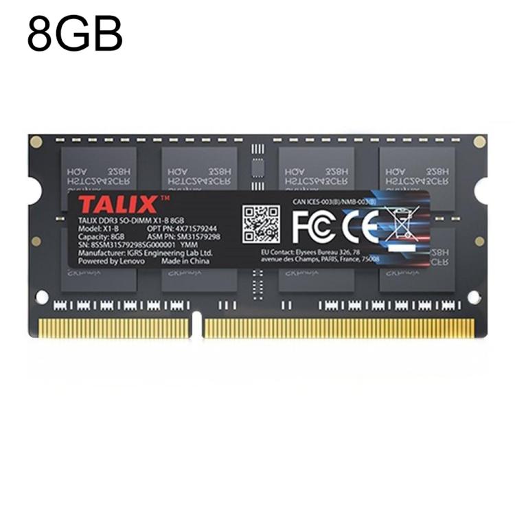 TALIX X1-B PC3-12800 SO-DIMM 204 Pin 1.5V Memory Module 1600MHz DDR3 Laptop RAM, 4GB, 8GB