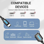 VENTION CCS Series 0.15m USB 2.0 Type-C Male to USB-A Female 480Mbps Transfer OTG Data Cable, Type-C M to USB-A F