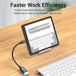 VENTION CCS Series 0.15m USB 2.0 Type-C Male to USB-A Female 480Mbps Transfer OTG Data Cable, Type-C M to USB-A F