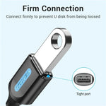 VENTION CCU Series USB 2.0 Micro-B Male to USB-A Female OTG Adapter 0.15m Round PVC Data Cable, Micro-B M to USB-A F