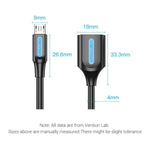 VENTION CCU Series USB 2.0 Micro-B Male to USB-A Female OTG Adapter 0.15m Round PVC Data Cable, Micro-B M to USB-A F