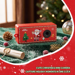 Mini fotocamera digitale tascabile G6 Retro Thumb Camera con portachiavi, risoluzione 1080P e cordino, edizione natalizia per bambini e studenti.