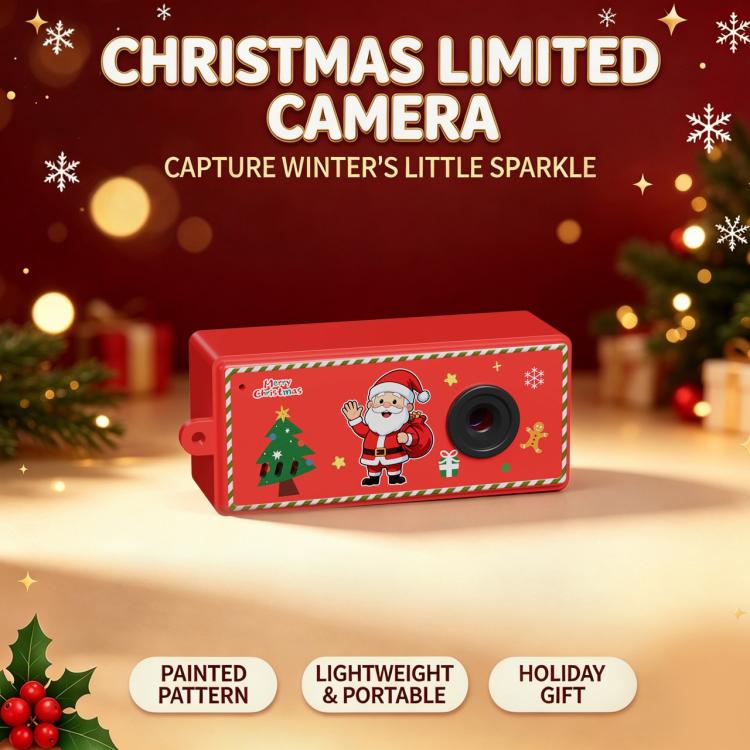 Mini fotocamera digitale tascabile G6 Retro Thumb Camera con portachiavi, risoluzione 1080P e cordino, edizione natalizia per bambini e studenti.