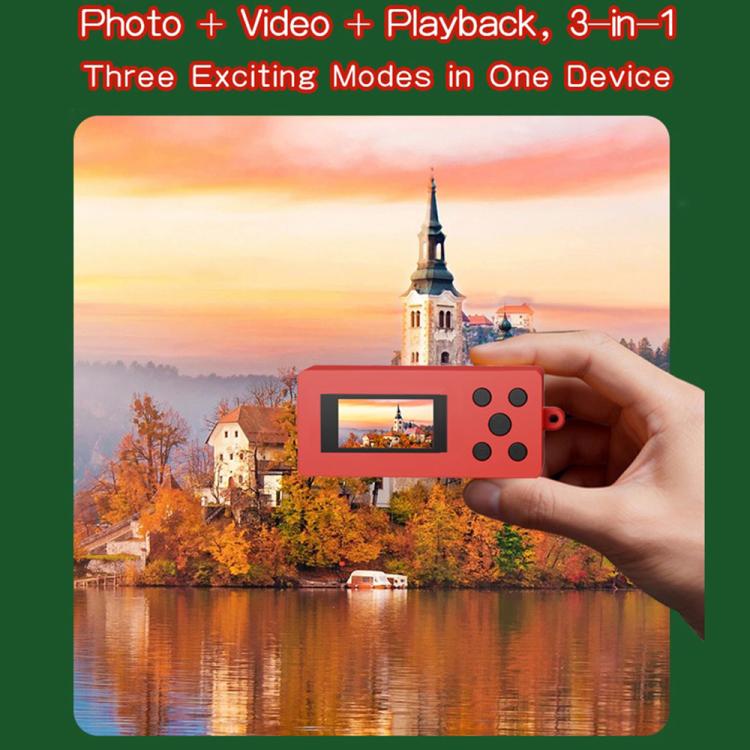 Mini fotocamera digitale tascabile G6 Retro Thumb Camera con portachiavi, risoluzione 1080P e cordino, edizione natalizia per bambini e studenti.