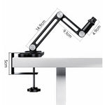 Supporto da tavolo per microfono in lega di alluminio ruotabile a 360 gradi per HyperX QuadCast e Blue Yeti., Microphone Arm Holder