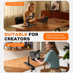 Supporto da tavolo per microfono in lega di alluminio ruotabile a 360 gradi per HyperX QuadCast e Blue Yeti., Microphone Arm Holder