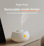 Flame Essential Oil Diffuser 130ml Ultrasonic Aromatherapy Humidifier, 7 Color Gradient Light, Black, White