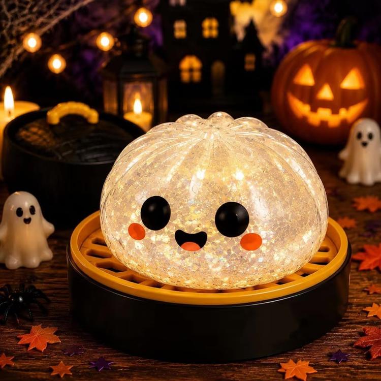 Halloween Ghost Dumpling Squishy 8.5cm Slow Rising Stress Relief Toy for Kids Adults