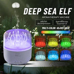 280ml Rotating Jellyfish Aroma Diffuser Dancing Seaweed Mist Mode Smart Humidifier with Remote, 7-Color LED Night Light for Home