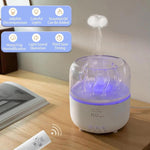 280ml Rotating Jellyfish Aroma Diffuser Dancing Seaweed Mist Mode Smart Humidifier with Remote, 7-Color LED Night Light for Home