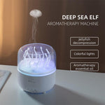 280ml Rotating Jellyfish Aroma Diffuser Dancing Seaweed Mist Mode Smart Humidifier with Remote, 7-Color LED Night Light for Home
