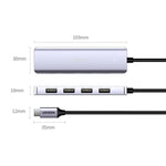 UGREEN CM219 Type-C to USB 3.0 4-Port Hub 5Gbps Data Transfer Splitter