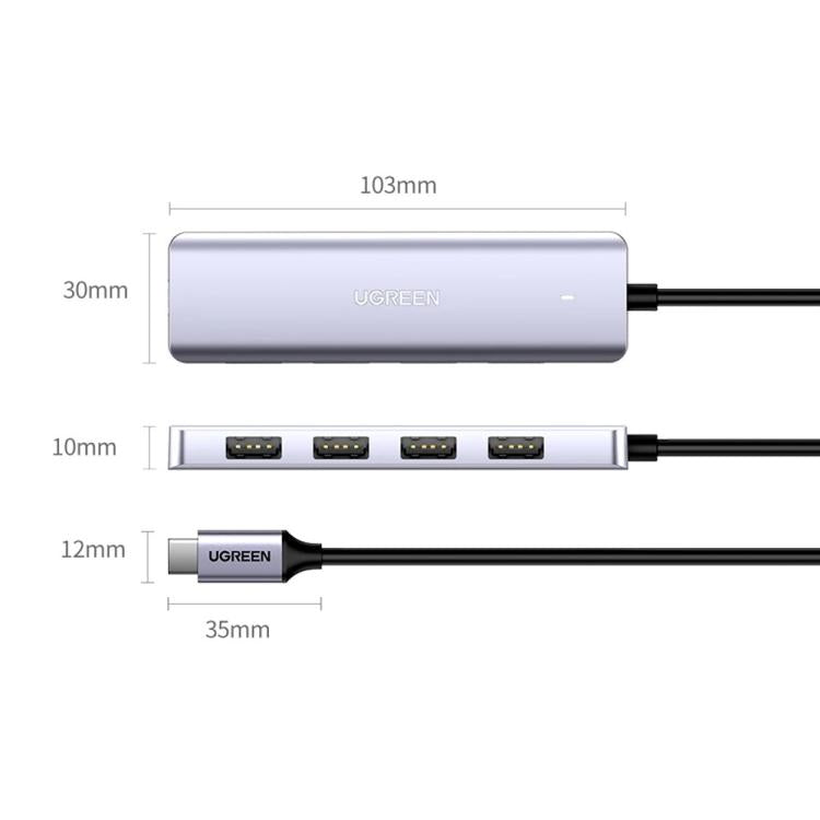 UGREEN CM219 Type-C to USB 3.0 4-Port Hub 5Gbps Data Transfer Splitter