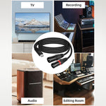 JUNSUNMAY Type-C to Dual XLR Male Audio Adapter Cable for Amplifier / Speaker and More, Type-C to Dual XLR Male