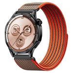 Airy Mixed Nylon Loop Metal Connector Watch Band, 18mm